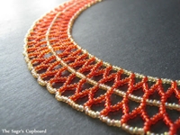 Inspirational Beading Beaded Double Chevron Necklace